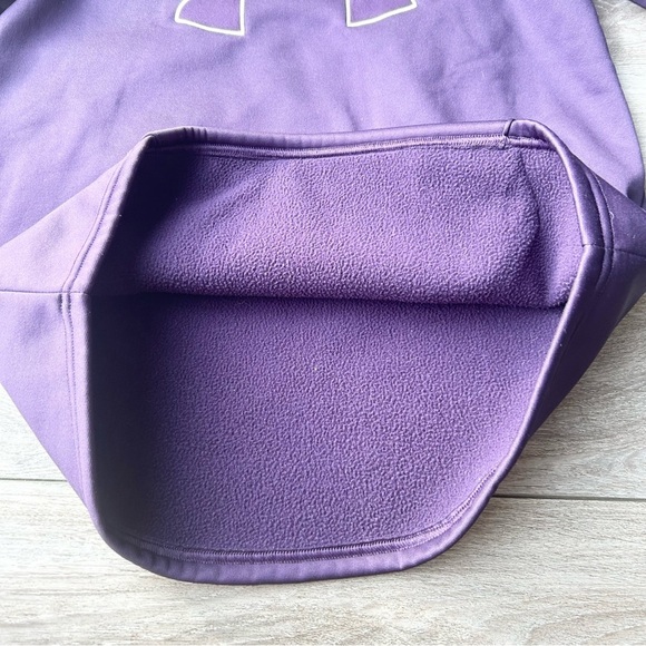 Under Armour Logo Loose Fit Sweatshirt Hoodie in Purple Coldgear - Picture 8 of 16
